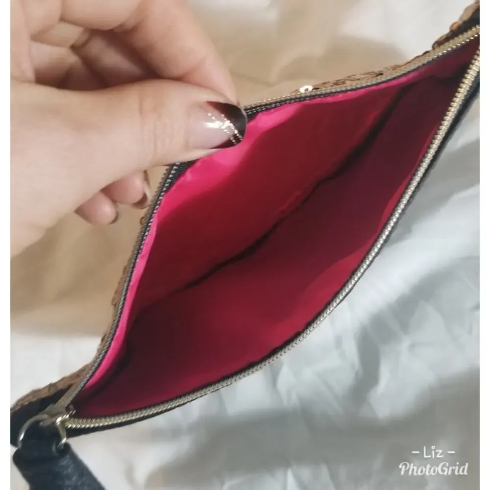 Ipsy | Gold Sequin Makeup Bag/Purse - add me to a bundle!
